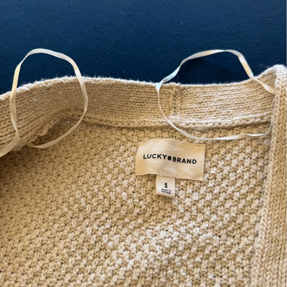 LUCKY BRAND cream/black cardi in this season hottest design! Zoom in 4 all deets - Picture 11 of 13